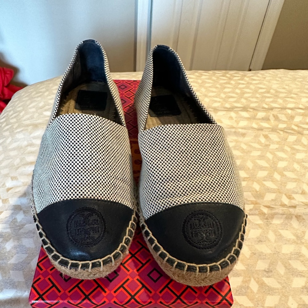 Tory Burch Navy Espadrille